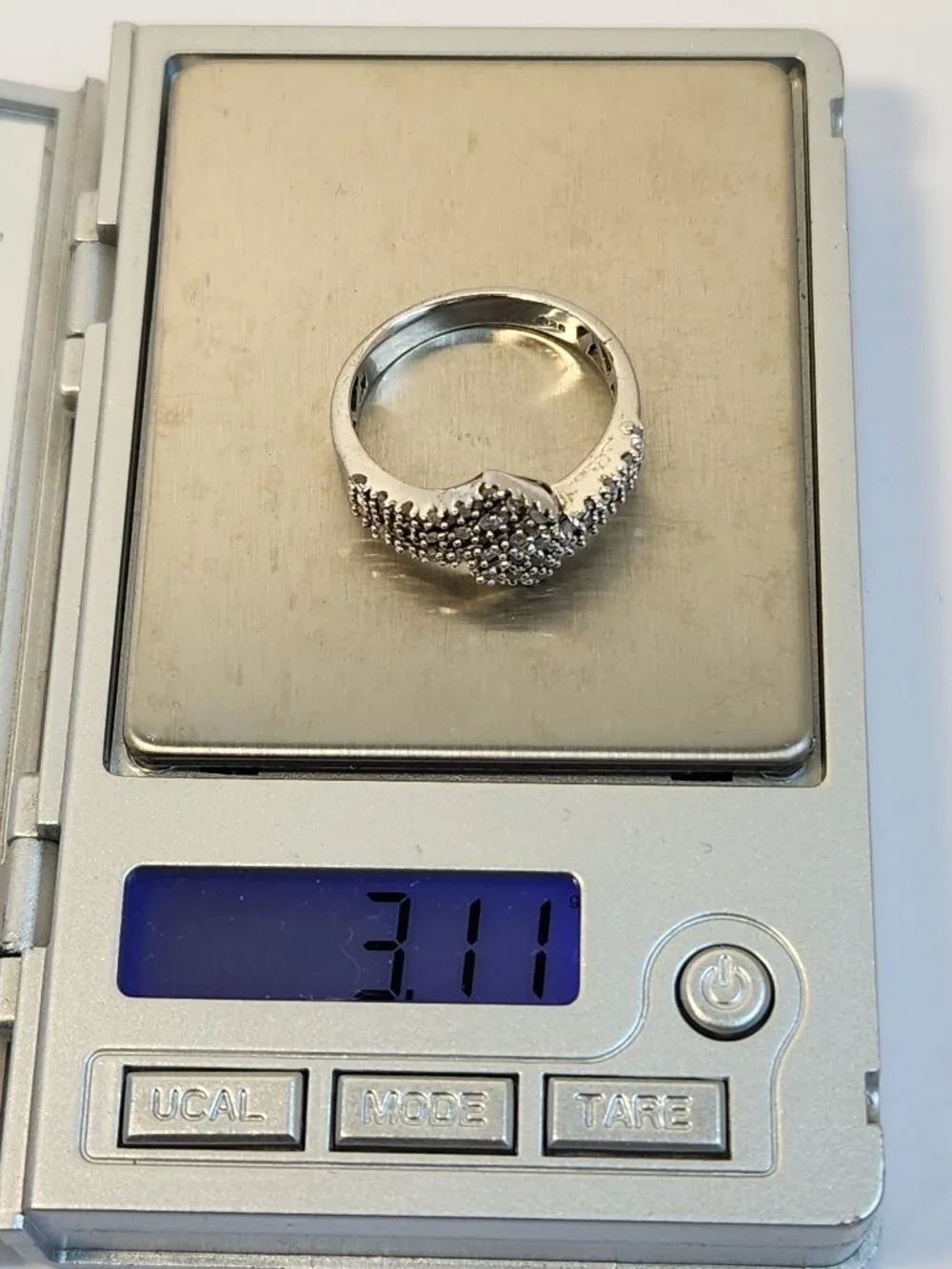 See VID VTG .65ctw Natural Diamonds Crossover Knot 925 Silver Ring Sz 7.25